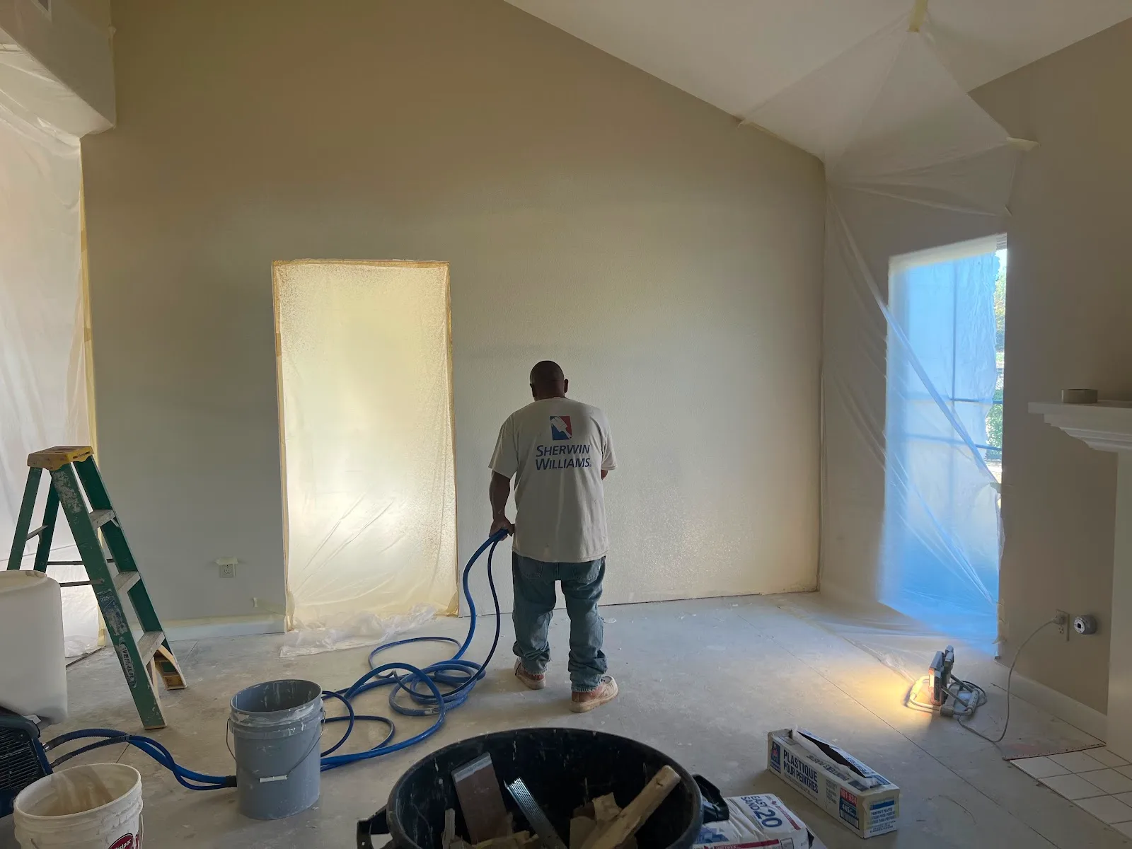 Interior painting preparation - taping and masking