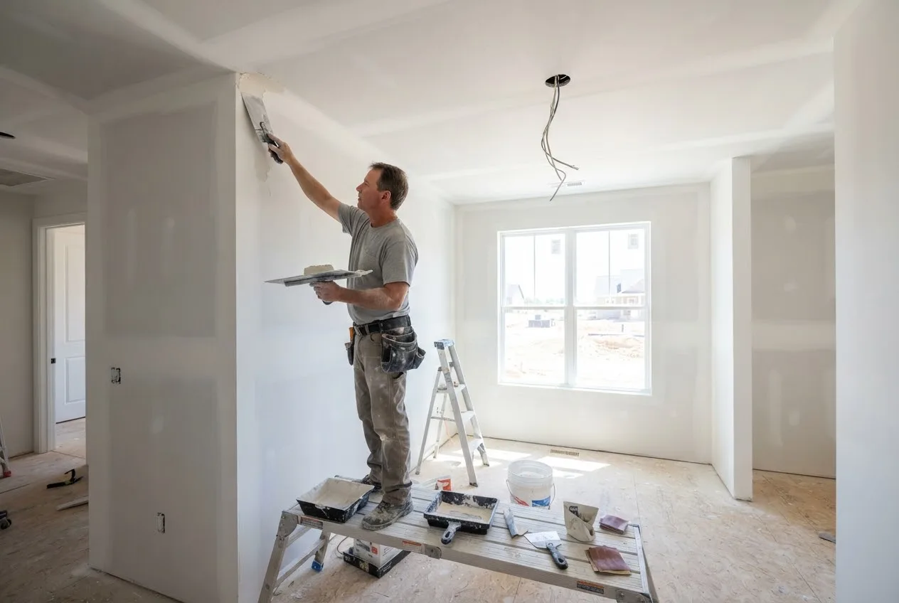 Professional drywall repair and texture work